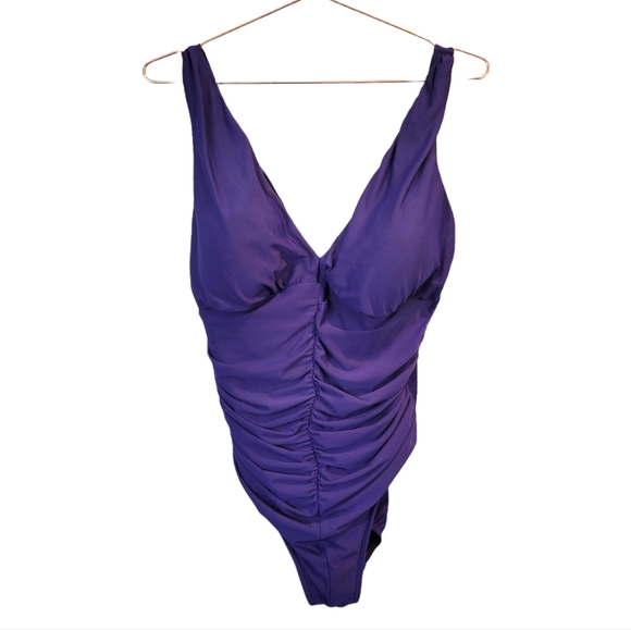 Miracle Suit | Ruched One piece Swim Suit Purple